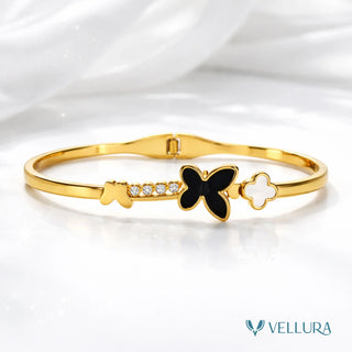 Butterfly & Clover Gold Bracelet