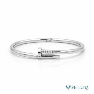 Cartier- Inspired Silver Nail Bracelet