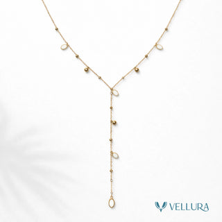 Gold Leaf Drop Necklace