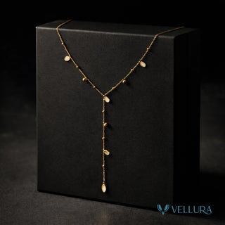 Gold Leaf Drop Necklace