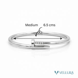 Cartier- Inspired Silver Nail Bracelet