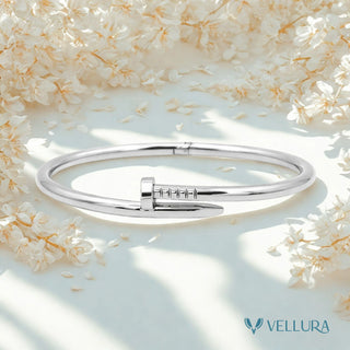 Cartier- Inspired Silver Nail Bracelet