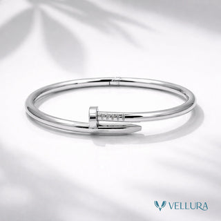 Cartier- Inspired Silver Nail Bracelet