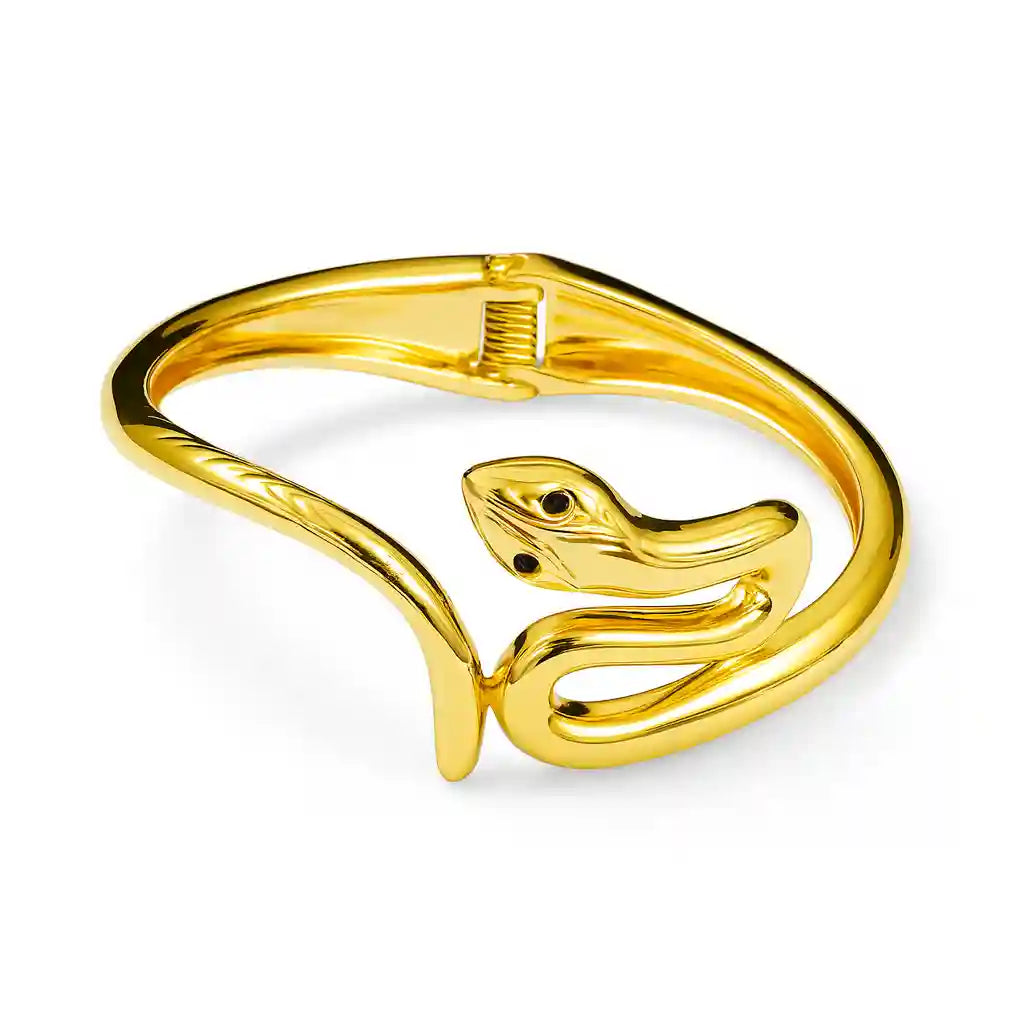 Gold Snake Design Bracelet - VelluraJewellery