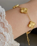 Gold Clover Necklace Set – Demi Fine Necklace, Ring, Bracelet & Earrings