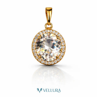 Round Halo With Swarovski Stones