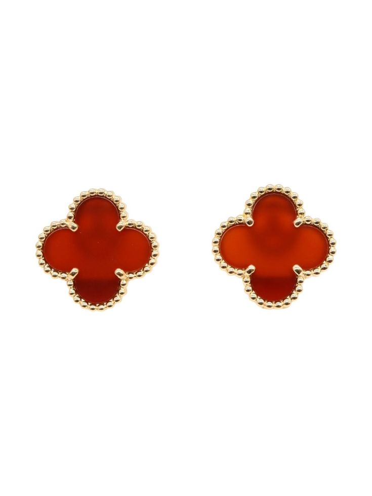 Elegant Red Van Cleef Pendant Set with Earrings & Bracelet