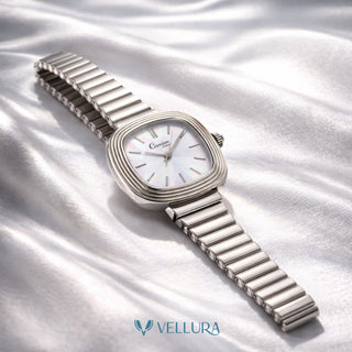 Silver Mother of Pearl Dial Luxury Watch