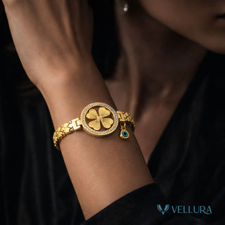 Gold plated Bracelet with Evil Eye Charm