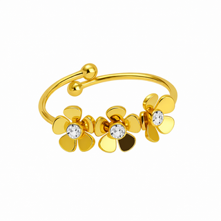 Golden Bloom Trio Ring