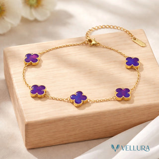 Van Cleef-Inspired Purple Quatrefoil Bracelet