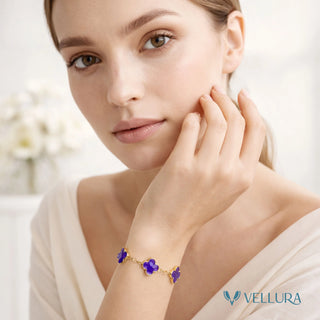 Van Cleef-Inspired Purple Quatrefoil Bracelet