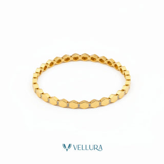 Hexagon Link Gold Bracelet
