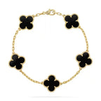 Van Cleef-Inspired Black Quatrefoil Bracelet Vellura Jewellery