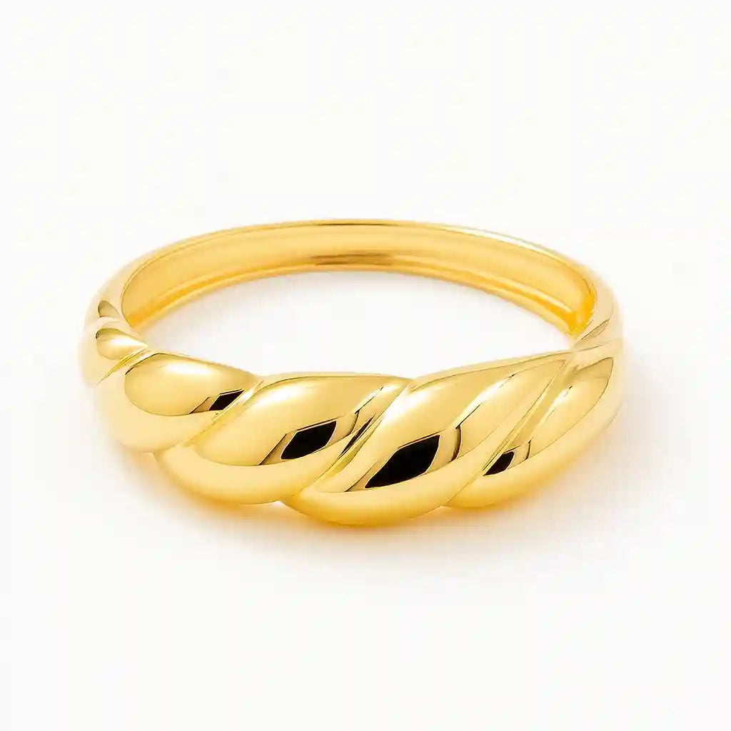 Elegant  Gold Braided Design Bracelet - VelluraJewellery