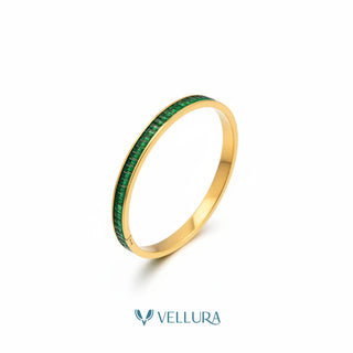 Emerald Green Stone Gold Bracelet