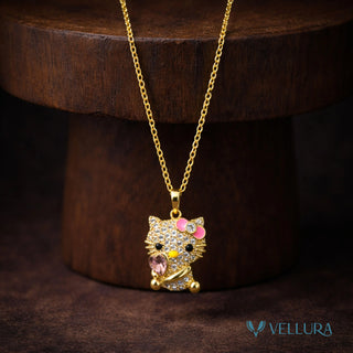 Crystal Kitty Necklace