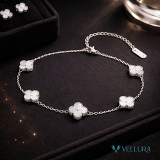 Van Cleef-Inspired Silver Quatrefoil Bracelet