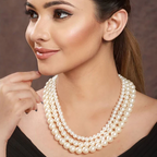 Elegant 3-Layer Pearl Necklace for Women