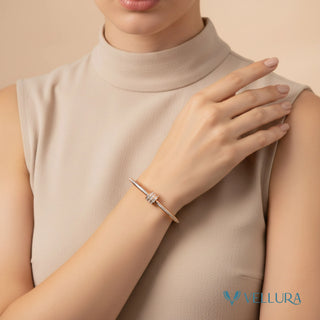 Gold Crystal Bangle Bracelet