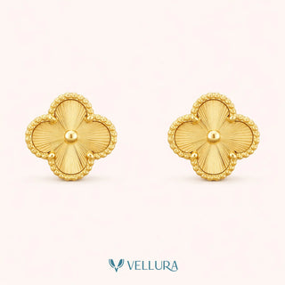 Van Cleef- Insipred Clover Stud Earrings