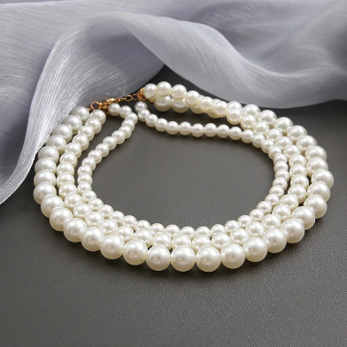 Elegant 3-Layer Pearl Necklace for Women