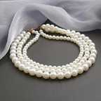 Elegant 3-Layer Pearl Necklace for Women