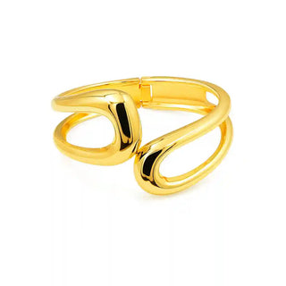Elegant Modern Open-Loop Gold Plated Bracelet - VelluraJewellery