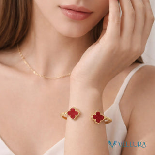 Red Clover Open Bangle