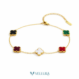 Van Cleef-Inspired Multi Colour Quatrefoil Bracelet