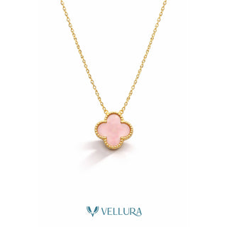 Pink Clover Pendant Necklace