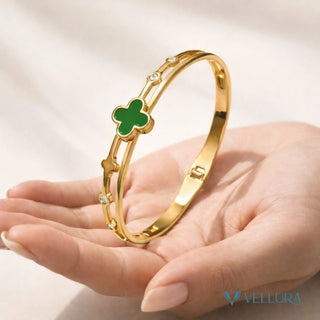 Green Clover Gold Bracelet