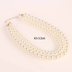 Elegant 3-Layer Pearl Necklace for Women