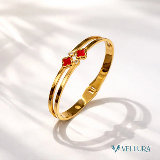 Red Clover Gold Bracelet -Style 2