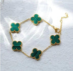 Van Cleef-Inspired Green Quatrefoil Bracelet