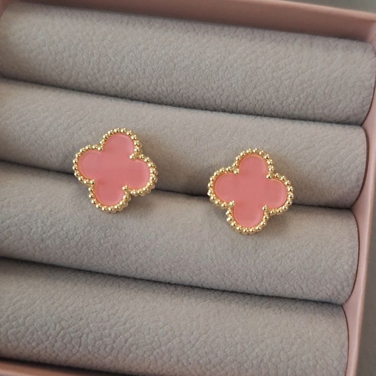Elegant Pink Van Cleef Pendant Set with Earrings & Bracelet