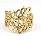 Elegant Leaf Pattern Ring - Vellura Jewellery  Rings