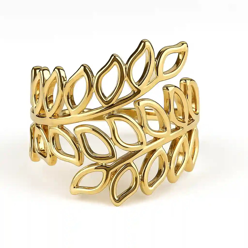 Elegant Leaf Pattern Ring - Vellura Jewellery  Rings