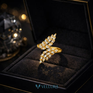 Leaf Design Gold Ring