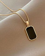 Elegant Black Onyx Unisex Pendant Necklace