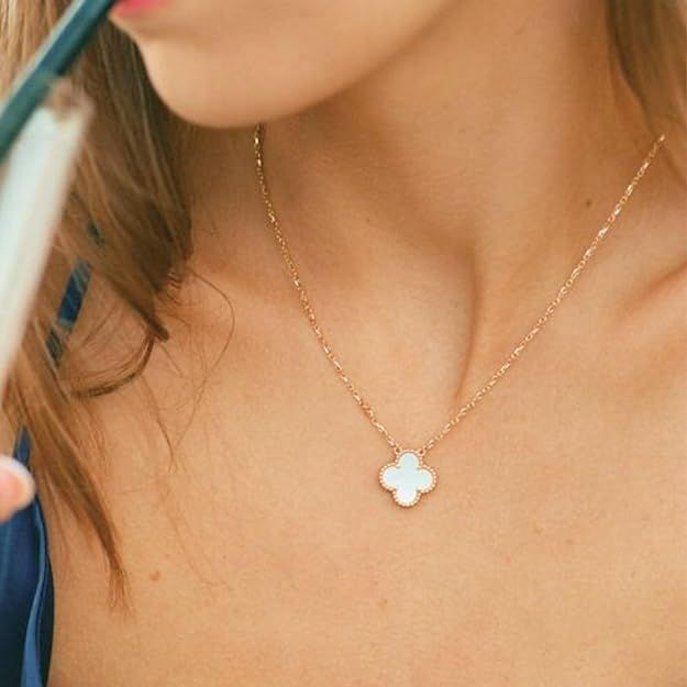 White Clover Pendant Necklace