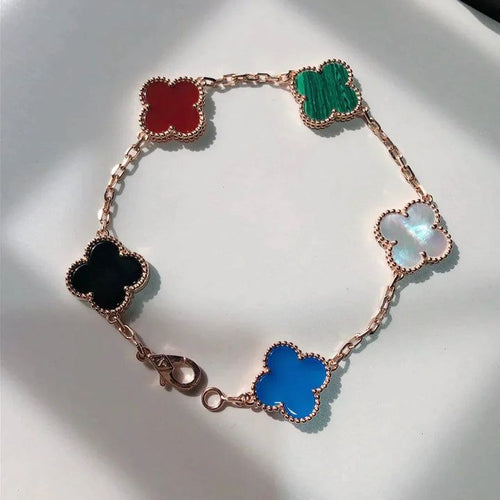 Van Cleef-Inspired Multi Colour Quatrefoil Bracelet