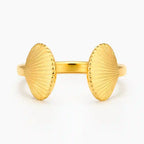 Elegant Fan Shell Open Ring - Vellura Jewellery  Rings