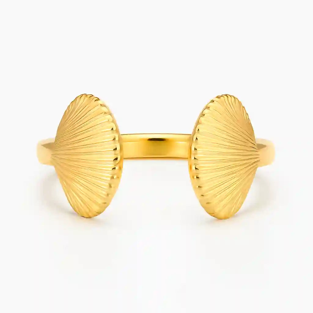 Elegant Fan Shell Open Ring - Vellura Jewellery  Rings