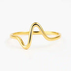Minimalist Wave Gold Ring - Vellura Jewellery  Rings