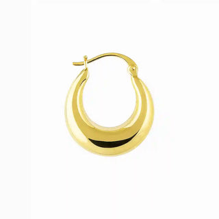 Elegant gold hoop earring with a smooth polished finish – Vellura Jewellery