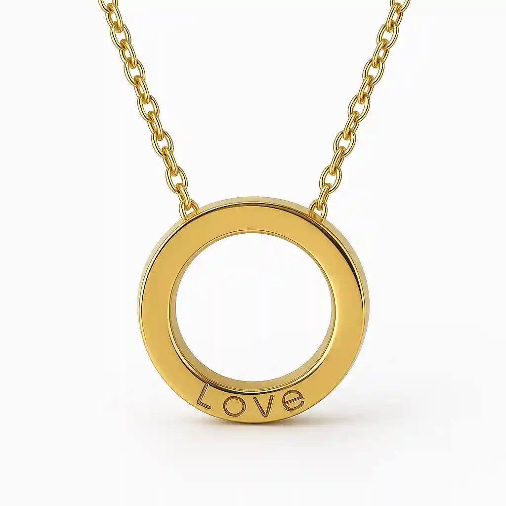 Cartier-Inspired Gold-Tone Stainless Steel Pendant Vellura Jewellery