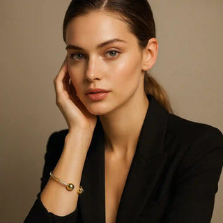 Necklace Set with Cuff Bracelet & Stud Earrings Vellura Jewellery