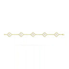 Van Cleef-Inspired White Quatrefoil Bracelet Vellura Jewellery