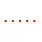 Van Cleef-Inspired Red Quatrefoil Bracelet Vellura Jewellery